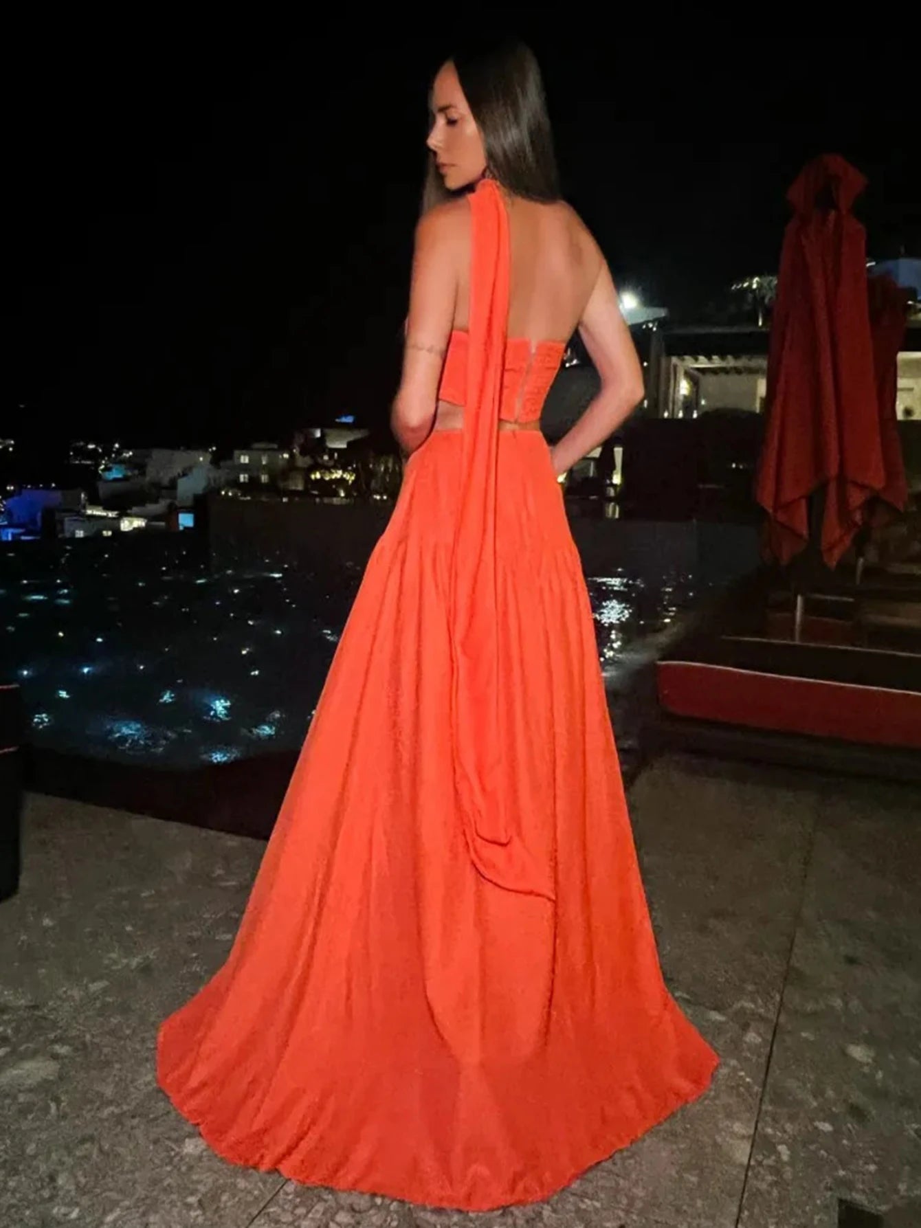 Solara Halter Split Maxi Dress